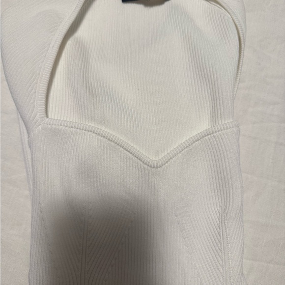 Maje White Ribbed Blouse - Picture 2 of 3